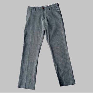 Frank & Oak The Keaton Modern Straight Fit Herringbone Pattern Pants